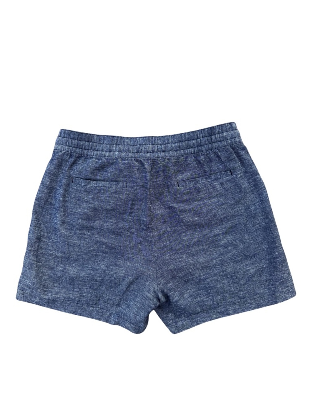 Ann Taylor Factory Women’s Small Blue Chambray Drawstring Linen Viscose Shorts - Picture 3 of 4